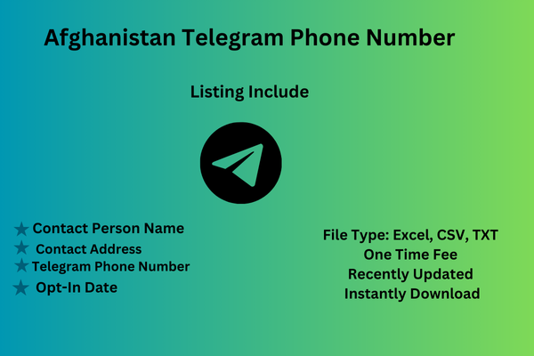 Afghanistan Telegram Phone Number