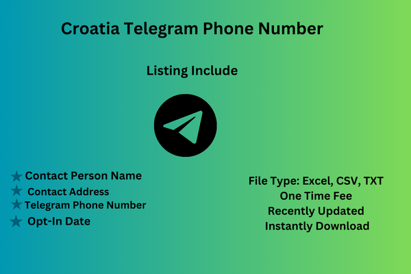 Croatia Telegram Phone Number